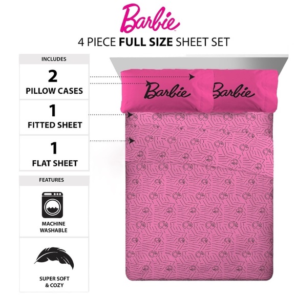 Barbie | Bedding | Barbie Full Size Sheet Set | Poshmark